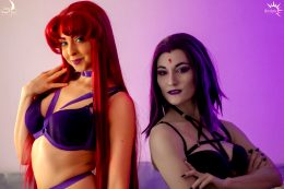 Boudoir Starfire And Raven By Lunaraecosplay And SolApollaCosplay