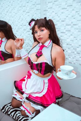 My Tohsaka Rin Cosplay In Her “Street Choco Maid” Outfit From FGO
