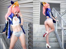 Racer Tamamo Has The Tiniest And Tightest Booty Shorts Ever!
