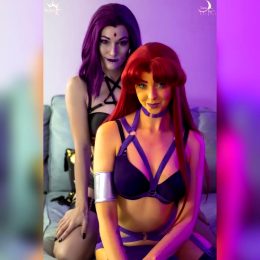Raven And Starfire Are Waiting For You ~ By SolApolla And Lunaraecosplay